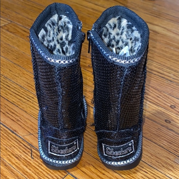 Skechers Sequin Boots Girls Size 5 - Picture 4 of 6
